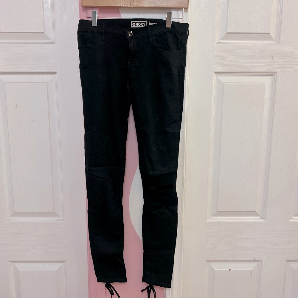 Black Vintage Y2K Roxy Skinny Jeans
